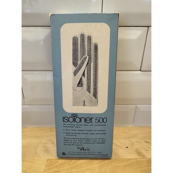 Vintage Aris Isotoner 500 Gloves Women's One Size Driving Gloves Brown 23092 - Picture 5 of 6